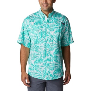 image:imageColumbia Sportswear Mens Trollers Best Short Sleeve ShirtElectric Turquoise Hawaiian Throwback Print