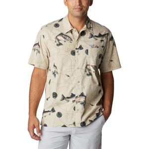 image:imageColumbia Sportswear Mens Trollers Best Short Sleeve ShirtFossil Freshwater Dryfly Print