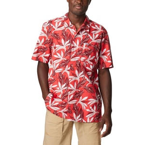 image:imageColumbia Sportswear Mens Trollers Best Short Sleeve ShirtRed Hibiscus Tuna Paradise Print