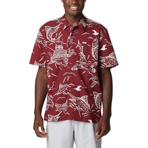 image:imageColumbia Sportswear Mens Trollers Best Short Sleeve ShirtRed Jasper Mighty Marlins Print