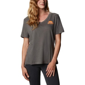image:imageColumbia Womens Bluebird Day Relaxed V NeckCharcoal HeatherWavy Waterline