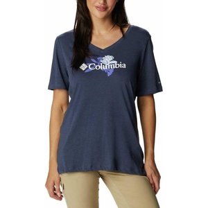 image:imageColumbia Womens Bluebird Day Relaxed V NeckNocturnal HeatherJubilant Flower Graphic