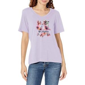 image:imageColumbia Womens Bluebird Day Relaxed V NeckPurple Tint HeatherJubilant Escape Grx