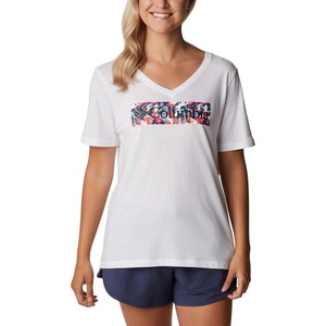 image:imageColumbia Womens Bluebird Day Relaxed V NeckWhiteTyphoon Blooms Framed