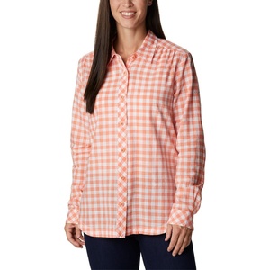 image:imageColumbia Womens Camp Henry Iii Ls ShirtCoral Reef Gingham