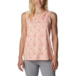 image:imageColumbia Womens Columbia Womens Chill River Tank Top Moisture Wicking Sun ProtectionPeachMini Hibiscus