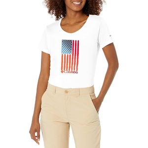 image:imageColumbia Womens Daisy Days Short Sleeve Graphic TeeWhiteWatercolor Flag Graphic
