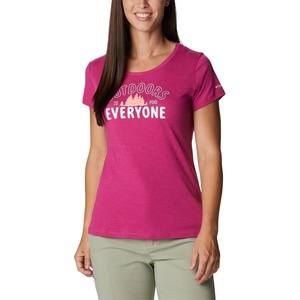 image:imageColumbia Womens Daisy Days Short Sleeve Graphic TeeWild Fuchsia HeatherSeek Outdoors