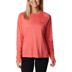 image:imageColumbia Womens Fork Stream Long Sleeve ShirtBlush PinkWhite Logo