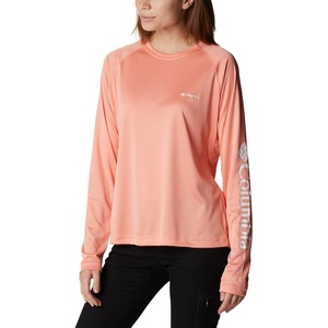 image:imageColumbia Womens Fork Stream Long Sleeve ShirtCoral ReefWhite Logo