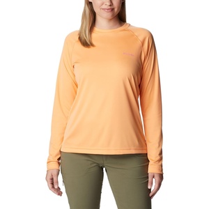 image:imageColumbia Womens Fork Stream Long Sleeve ShirtPeachWild Geranium Graphic