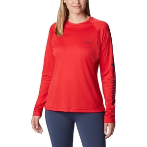 image:imageColumbia Womens Fork Stream Long Sleeve ShirtRed LilyNocturnal Logo