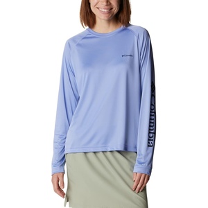 image:imageColumbia Womens Fork Stream Long Sleeve ShirtSerenityDark Nocturnal Logo