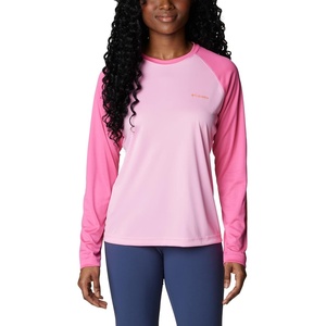 image:imageColumbia Womens Fork Stream Long Sleeve ShirtWild RoseSunset Orange Logo