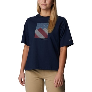image:imageColumbia Womens North Cascades Graphic Short Sleeve TeeCollegiate NavyStarry Peaks Graphic