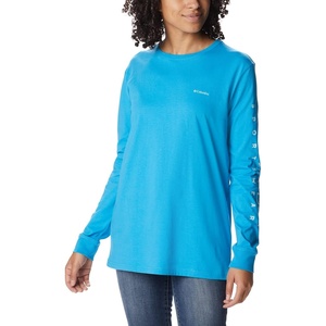 image:imageColumbia Womens North Cascades Long Sleeve TeeBlue ChillCsc Stencil Sleeve