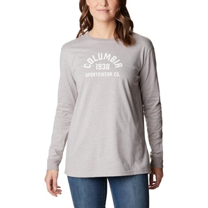 image:imageColumbia Womens North Cascades Long Sleeve TeeColumbia Grey Heather  College Life