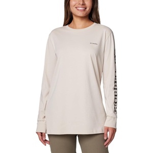 image:imageColumbia Womens North Cascades Long Sleeve TeeDark StoneCsc Sleeve Logo Omblur