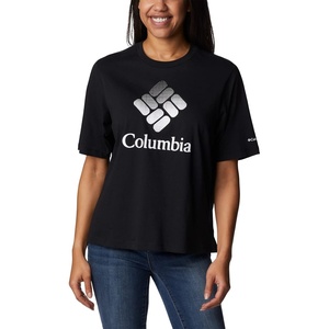 image:imageColumbia Womens North Cascades Relaxed TeeBlackCsc Stacked Gradient Graphic