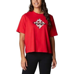 image:imageColumbia Womens North Cascades Relaxed TeeRed LilyCentered Gem Buffalo Plaid