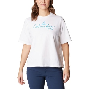 image:imageColumbia Womens North Cascades Relaxed TeeWhite  Pool Pfg Script Isle