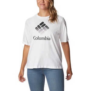 image:imageColumbia Womens North Cascades Relaxed TeeWhiteCsc Stacked Gradient Graphic