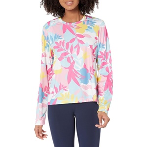 image:imageColumbia Womens Standard Summerdry Long Sleeve Printed TeeWhiteFloriated