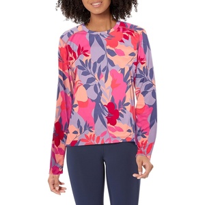 image:imageColumbia Womens Standard Summerdry Long Sleeve Printed TeeWild GeraniumFloriated