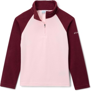 image:imageColumbia Girls Glacial Fleece Half ZipSatin PinkRich Wine