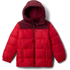 image:imageColumbia Kids Puffect Hooded Jacket little KidBig KidMountain RedRich Wine