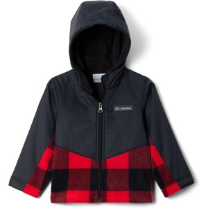 image:imageColumbia Kids Steens Mt Ii Overlay Hoodie toddlerMountain Red CheckBlack