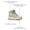 image:imageColumbia Womens Trailstorm Mid Waterproof Hiking ShoeCanvas Tan  River Blue