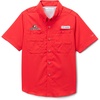 image:imageColumbia Boys Collegiate Tamiami Short Sleeve ShirtUga  Bright Red