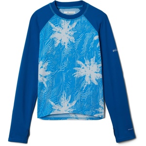 image:imageColumbia BabyBoys Sandy Shores Printed Long Sleeve SunguardCompass Blue Topo PalmsBright Indigo