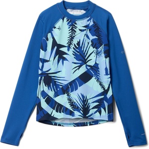 image:imageColumbia BabyBoys Sandy Shores Printed Long Sleeve SunguardMountain Blue BotaniflageMountain Blue