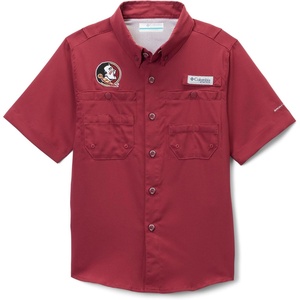 image:imageColumbia Boys Collegiate Tamiami Short Sleeve ShirtFsu  Cabernet