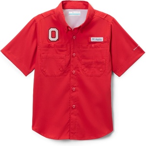 image:imageColumbia Boys Collegiate Tamiami Short Sleeve ShirtOs  Intense Red