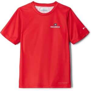 image:imageColumbia Boys Collegiate Terminal Tackle Short Sleeve ShirtUga  Bright Red