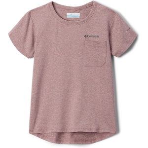 image:imageColumbia Girls Tech Trail Short Sleeve TeeFig Heather