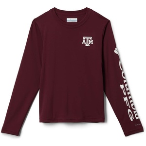 image:imageColumbia Kids CLG Terminal Tackle Long Sleeve Shirt Little KidsBig KidsTam  Deep MaroonWhite