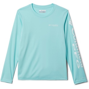 image:imageColumbia Kids Tidal Tee Long Sleeve Little KidsBig KidsGulf StreamWhite Logo