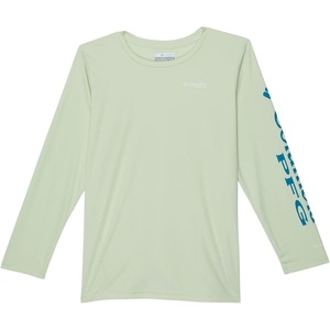 image:imageColumbia Kids Tidal Tee Long Sleeve Little KidsBig KidsLight LimeDeep Marine Logo