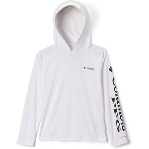 image:imageColumbia boys Pfg Terminal Tackle HoodieWhiteBlack Logo
