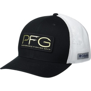 image:imageColumbia Collegiate PFG Mesh Fish Flag Ball CapBlack  Pfg Hooks Patch