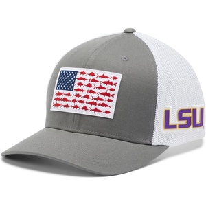 image:imageColumbia Collegiate PFG Mesh Fish Flag Ball CapLsu  Titanium