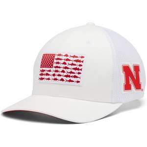 image:imageColumbia Collegiate PFG Mesh Fish Flag Ball CapNeb  White