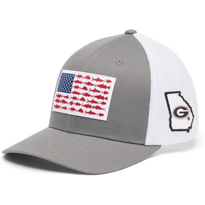 image:imageColumbia Collegiate PFG Mesh Fish Flag Ball CapUga  Titanium