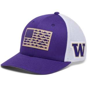 image:imageColumbia Collegiate PFG Mesh Fish Flag Ball CapUw  Uw Purple