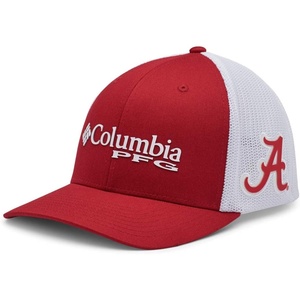image:imageColumbia NCAA UnisexAdult PFG Mesh Ball Cap LargeXLargeAla  Red Velvet