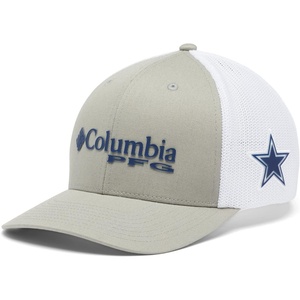 image:imageColumbia NCAA UnisexAdult PFG Mesh Ball Cap LargeXLargeDC  Light Grey